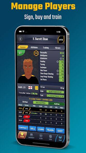 Скачать взломанную Ultimate Club Football Manager [Бесплатные покупки] MOD apk на Андроид