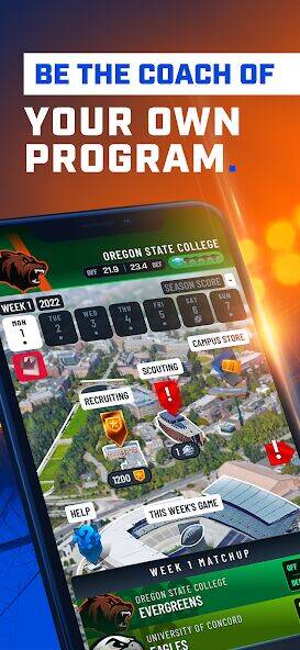Скачать взломанную The Program: College Football [Бесплатные покупки] MOD apk на Андроид