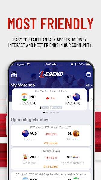 Скачать взломанную Legend Fantasy- Fantasy sports [Много монет] MOD apk на Андроид