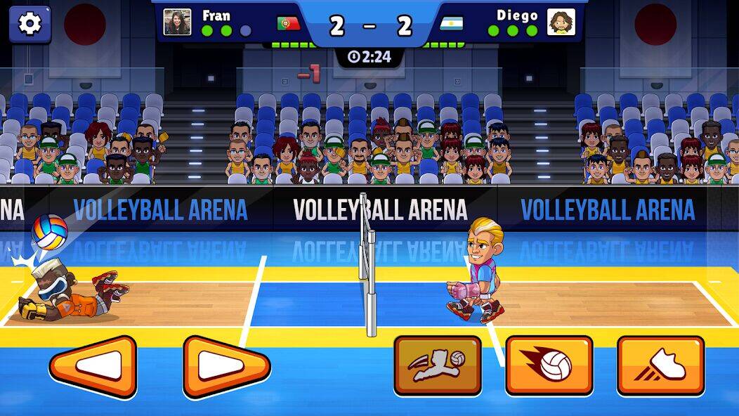 Скачать взломанную Volleyball Arena: Spike Hard [Много монет] MOD apk на Андроид