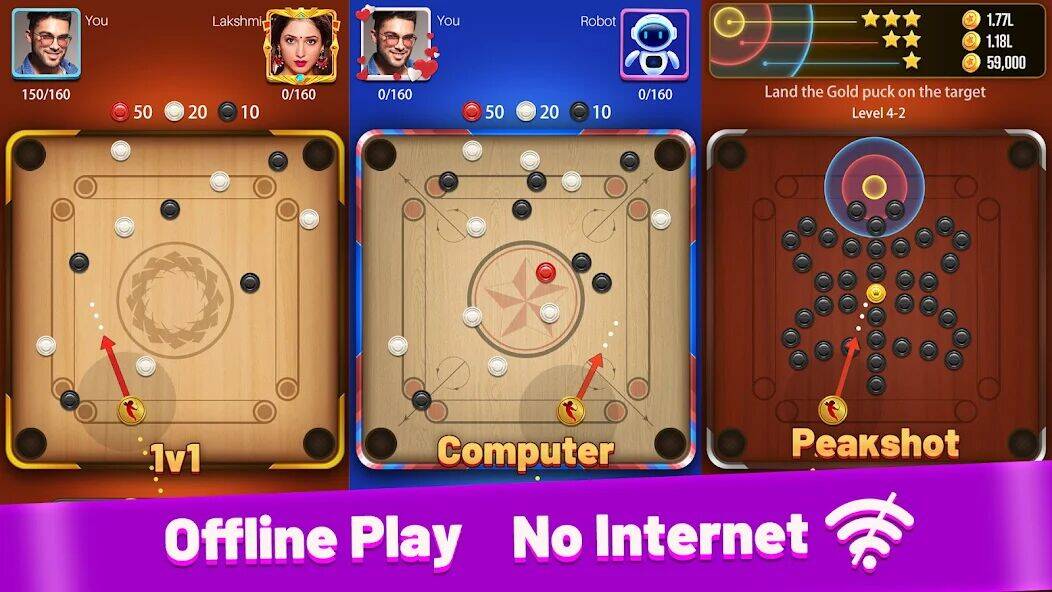 Скачать взломанную Carrom Meta-Board Disc Game [Мод меню] MOD apk на Андроид