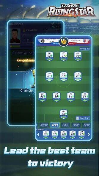 Скачать взломанную Football Rising Star [Много денег] MOD apk на Андроид