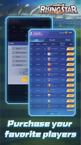 Скачать взломанную Football Rising Star [Много денег] MOD apk на Андроид