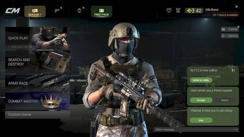Скачать взломанную Combat Master Mobile FPS [Мод меню] MOD apk на Андроид