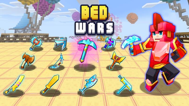 Скачать взломанную Bed Wars [Бесплатные покупки] MOD apk на Андроид