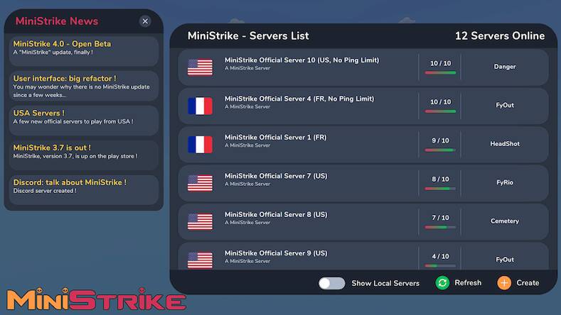 Скачать взломанную MiniStrike [Много денег] MOD apk на Андроид