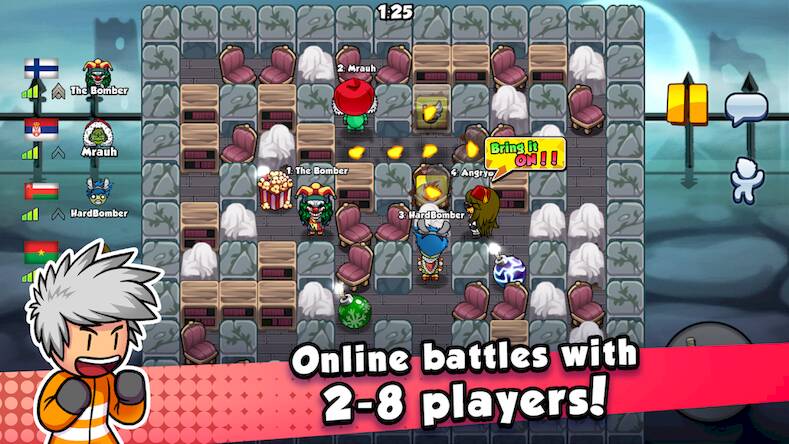Скачать взломанную Bomber Friends [Много денег] MOD apk на Андроид