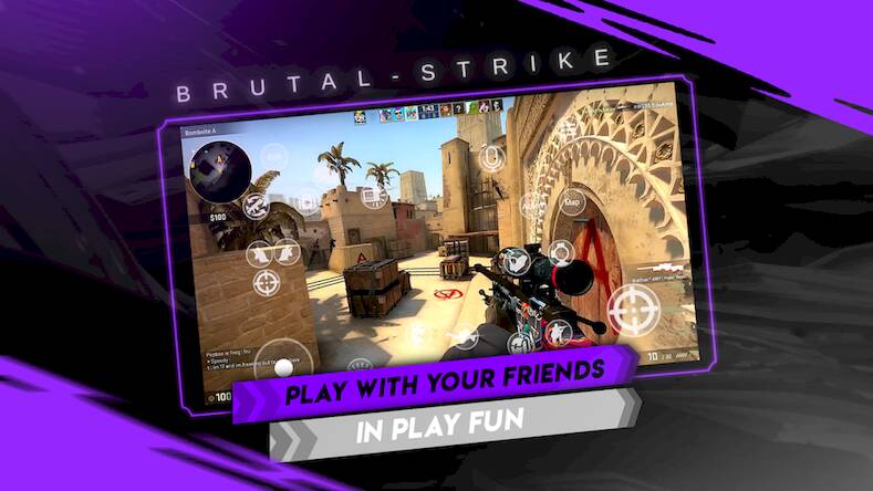 Скачать взломанную Brutal Strike [Мод меню] MOD apk на Андроид
