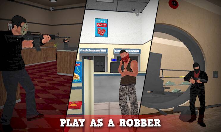 Скачать взломанную Justice Rivals 3 Cops&Robbers [Бесплатные покупки] MOD apk на Андроид