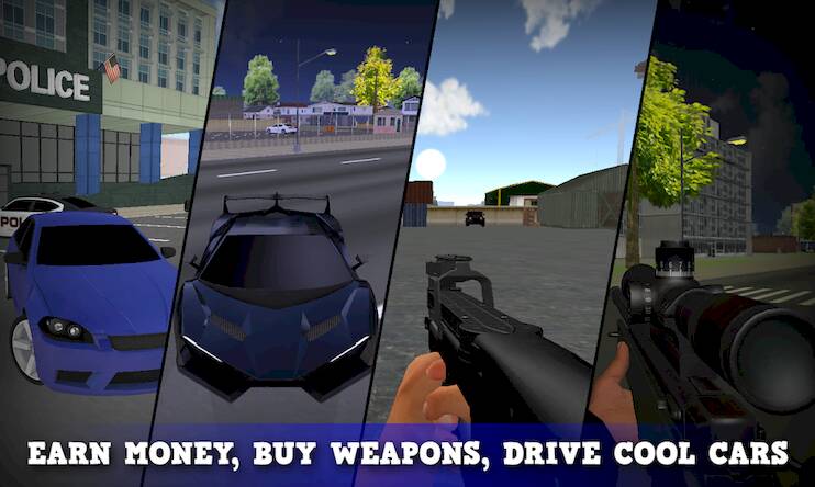 Скачать взломанную Justice Rivals 3 Cops&Robbers [Бесплатные покупки] MOD apk на Андроид