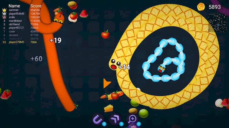 Скачать взломанную Змейка.io: червяки зона [Много денег] MOD apk на Андроид