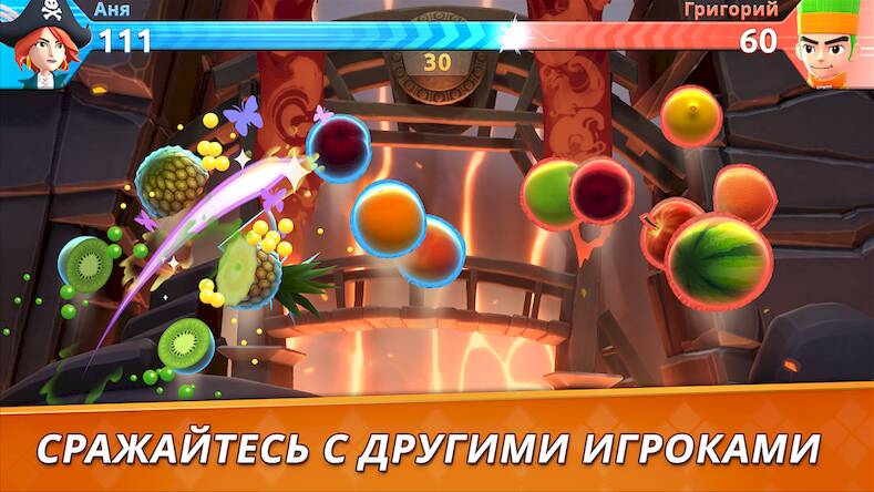Скачать взломанную Fruit Ninja 2  [Много монет] MOD apk на Андроид