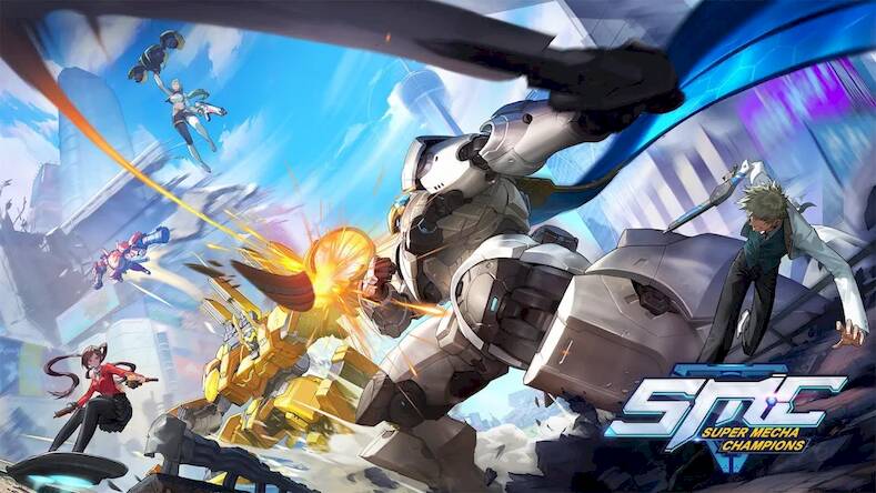 Скачать взломанную Super Mecha Champions [Много монет] MOD apk на Андроид