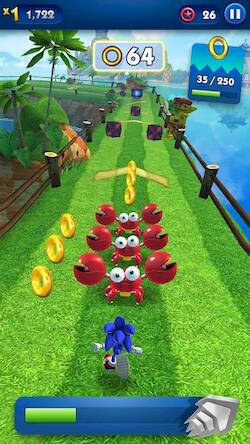 Скачать взломанную Sonic Prime Dash [Бесплатные покупки] MOD apk на Андроид