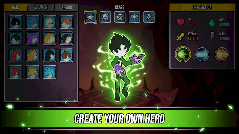 Скачать взломанную Super Stickman Dragon Warriors [Бесплатные покупки] MOD apk на Андроид