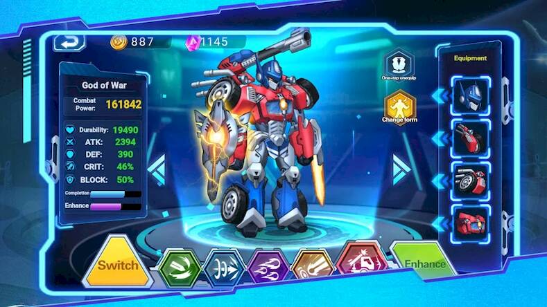 Скачать взломанную Mecha Storm: Robot Battle Game [Много монет] MOD apk на Андроид