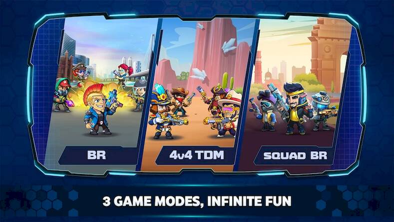 Скачать взломанную Battle Stars: 4v4 TDM & BR [Много монет] MOD apk на Андроид