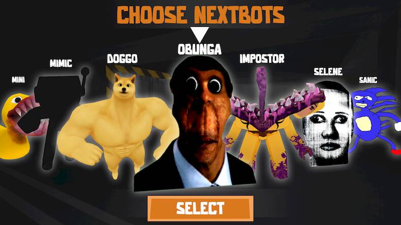 Скачать взломанную Nextbots: Obunga Chase Rooms [Мод меню] MOD apk на Андроид