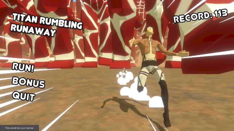 Скачать взломанную TITAN RUMBLING RUNAWAY [Мод меню] MOD apk на Андроид