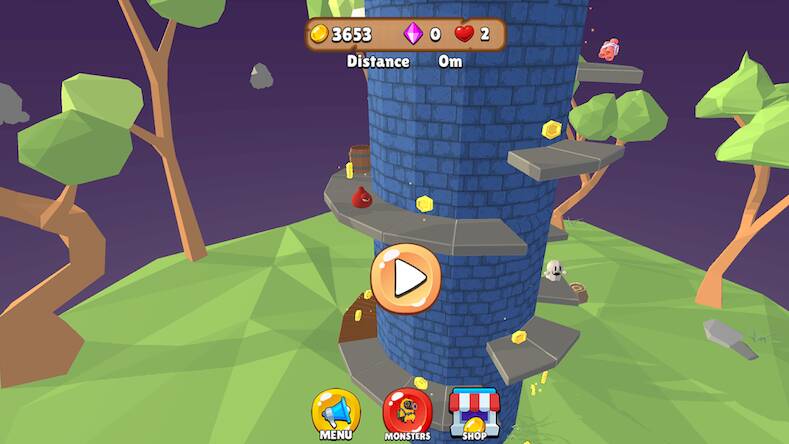 Скачать взломанную Monster Tower Runner [Много денег] MOD apk на Андроид
