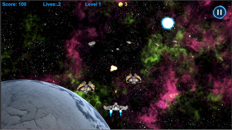 Скачать взломанную Nymerian Fighter Space Shooter [Много монет] MOD apk на Андроид
