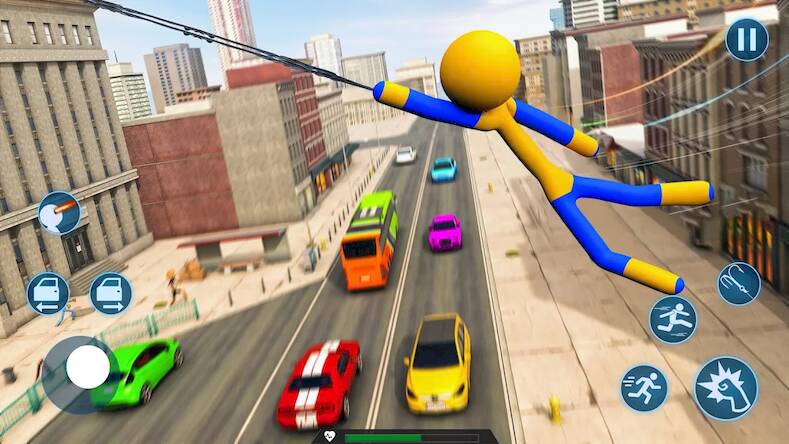 Скачать взломанную Spider Hero Stickman Rope Hero [Много денег] MOD apk на Андроид