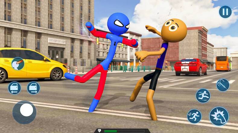 Скачать взломанную Spider Hero Stickman Rope Hero [Много денег] MOD apk на Андроид