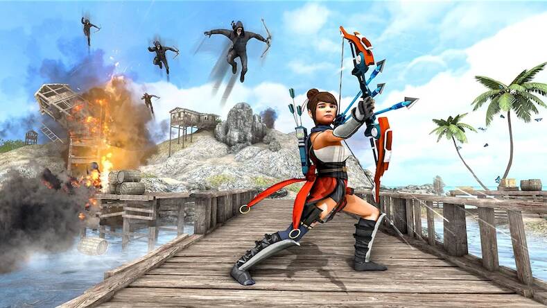 Скачать взломанную Игры с лучниками: шутер 3д [Мод меню] MOD apk на Андроид