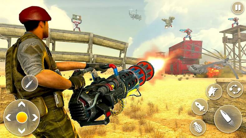 Скачать взломанную Desert Gunner Machine Gun Game [Бесплатные покупки] MOD apk на Андроид