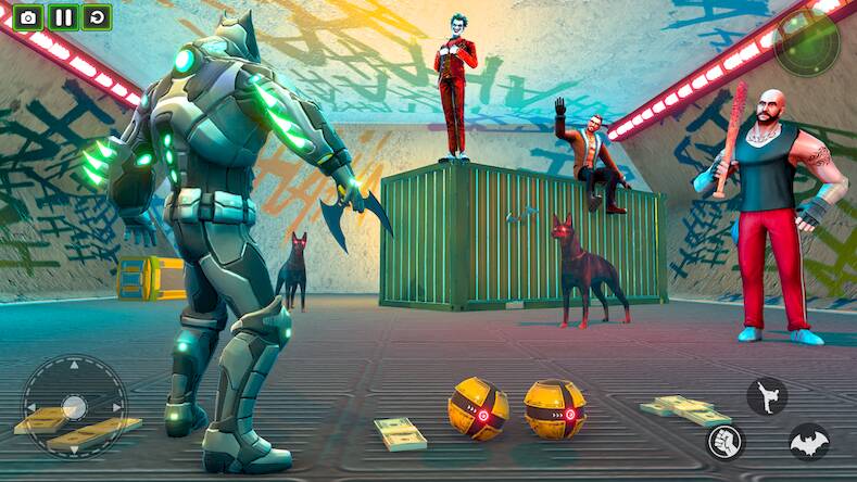 Скачать взломанную Bat Hero Man Game : Robot Game [Бесплатные покупки] MOD apk на Андроид