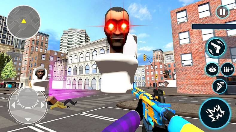 Скачать взломанную Toilet Shooter FPS: Mafia City [Много денег] MOD apk на Андроид
