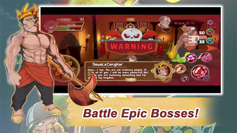 Скачать взломанную Unrivaled Heroes: 2.5D Action [Много денег] MOD apk на Андроид
