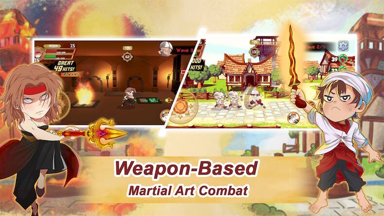 Скачать взломанную Unrivaled Heroes: 2.5D Action [Много денег] MOD apk на Андроид