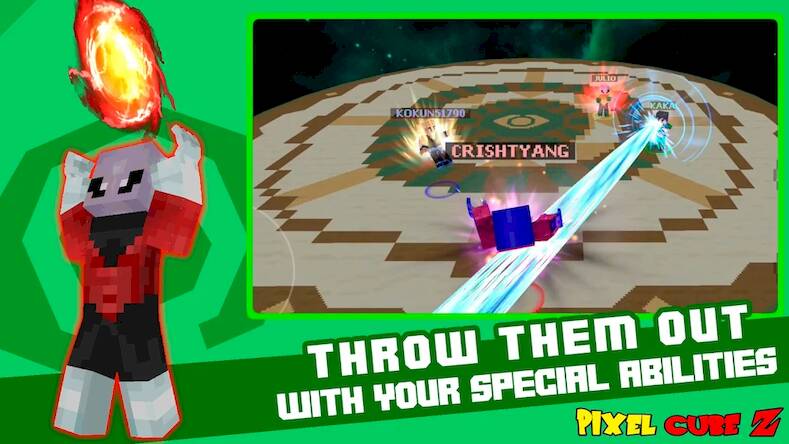 Скачать взломанную Pixel Cube Z Super Warriors [Много монет] MOD apk на Андроид