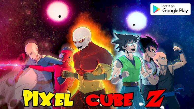 Скачать взломанную Pixel Cube Z Super Warriors [Много монет] MOD apk на Андроид