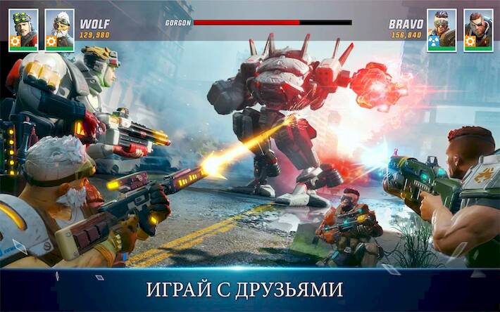 Скачать взломанную Hero Hunters - 3D Shooter wars [Много денег] MOD apk на Андроид