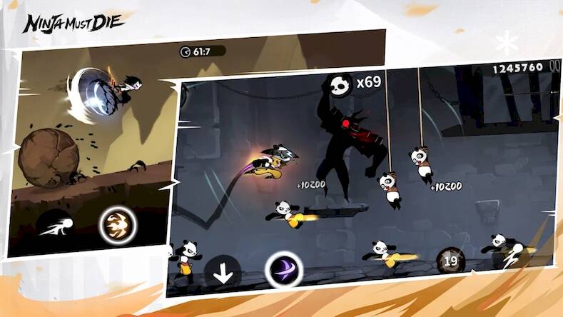 Скачать взломанную Ninja Must Die [Много монет] MOD apk на Андроид
