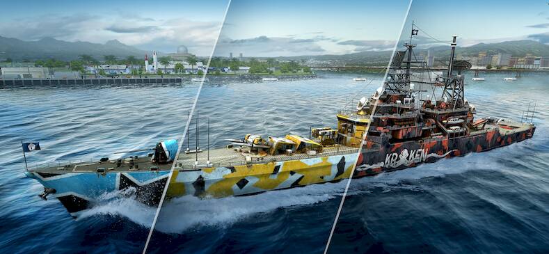 Скачать взломанную Force of Warships: Корабли PvP [Мод меню] MOD apk на Андроид