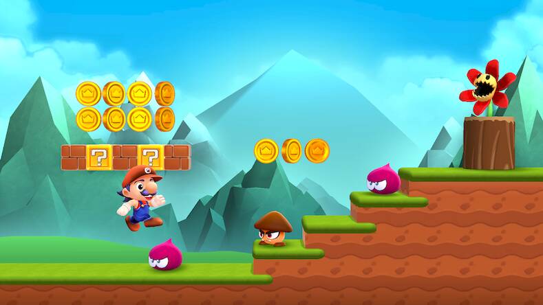 Скачать взломанную Super Wonder Go: Maro Bros [Бесплатные покупки] MOD apk на Андроид