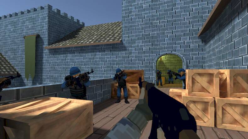 Скачать взломанную Blocky Apex Strike Bit Tales [Мод меню] MOD apk на Андроид
