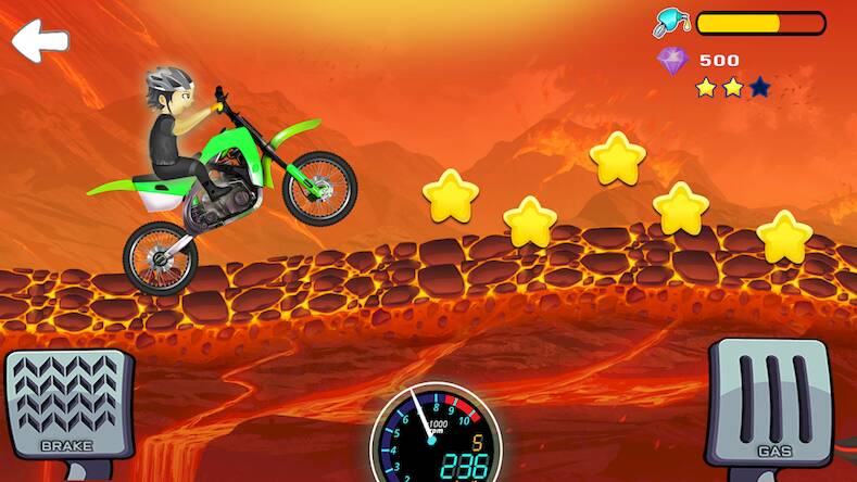 Скачать взломанную Bike Hill Racing - Bike Game [Бесплатные покупки] MOD apk на Андроид