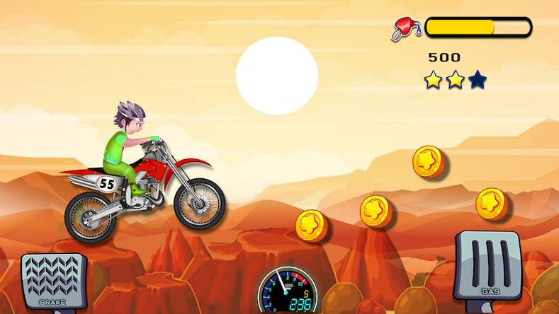 Скачать взломанную Bike Hill Racing - Bike Game [Бесплатные покупки] MOD apk на Андроид