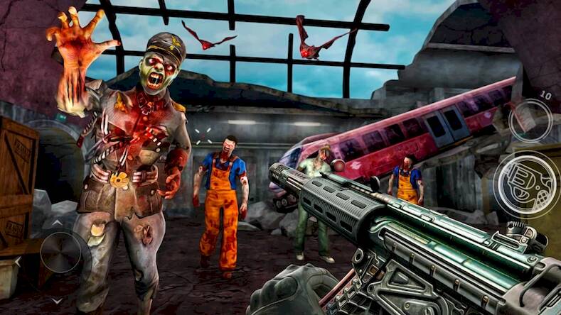 Скачать взломанную Zombie Hunter - Shooting Games [Много денег] MOD apk на Андроид
