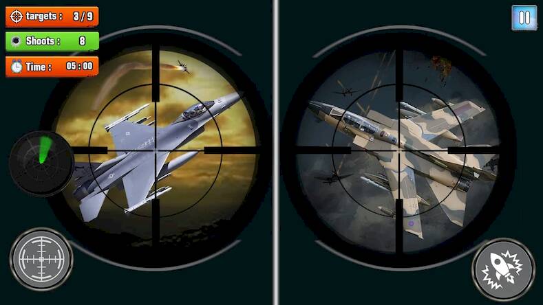 Скачать взломанную Jet Planes Shooting Game [Бесплатные покупки] MOD apk на Андроид