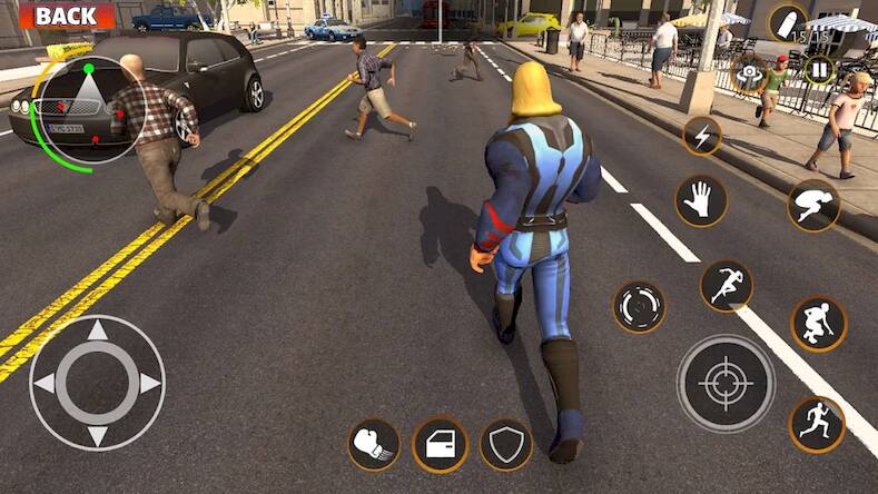 Скачать взломанную Gangster Target Superhero Game [Много монет] MOD apk на Андроид