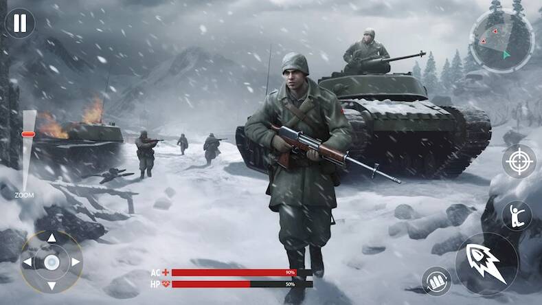 Скачать взломанную WW2 Shooter: Стрельба из пушки [Много денег] MOD apk на Андроид