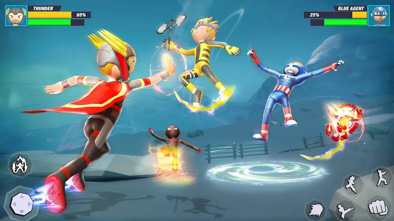 Скачать взломанную Stickman Fighter: Karate Games [Бесплатные покупки] MOD apk на Андроид