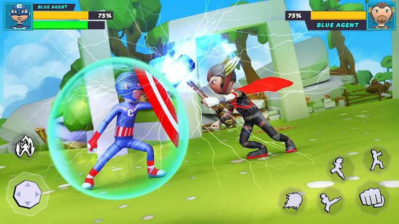 Скачать взломанную Stickman Fighter: Karate Games [Бесплатные покупки] MOD apk на Андроид