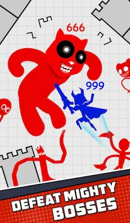 Скачать взломанную Stickman Survival: Mighty Wars [Бесплатные покупки] MOD apk на Андроид