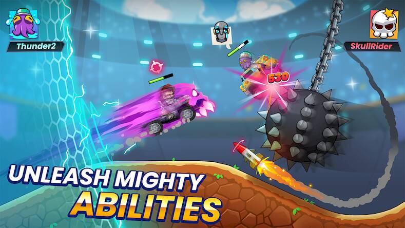 Скачать взломанную Smash Stars: Epic Car Battles! [Бесплатные покупки] MOD apk на Андроид